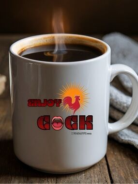 LGBT Themed Rooster Crowing 16 oz Coffee Mug